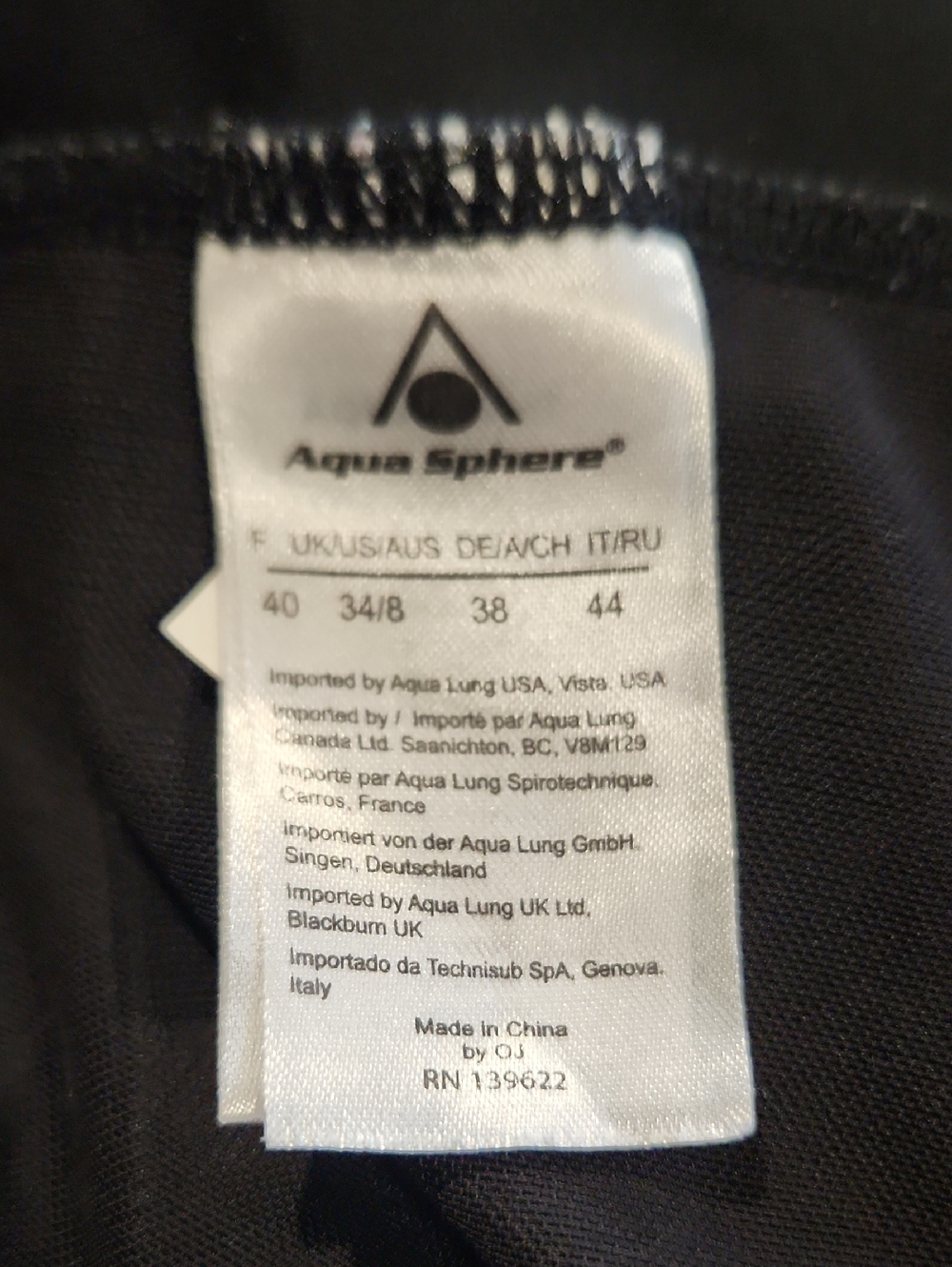 Aqua Sphere Tankini Top Sz 34/8 - Picture 4 of 5
